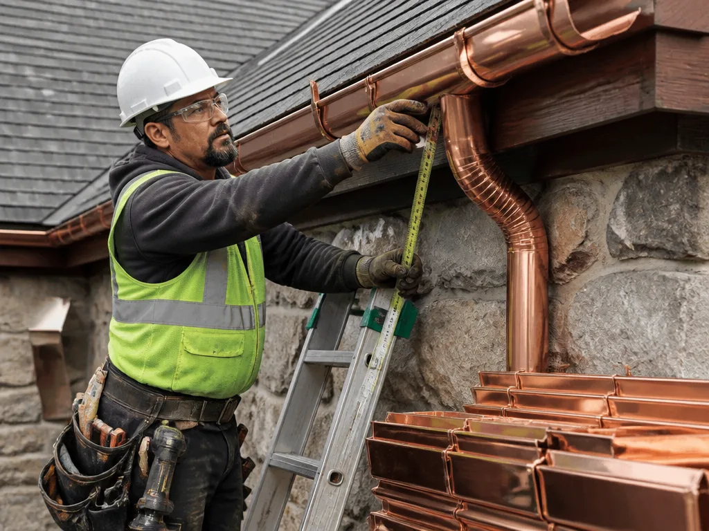 Copper Gutter Installation