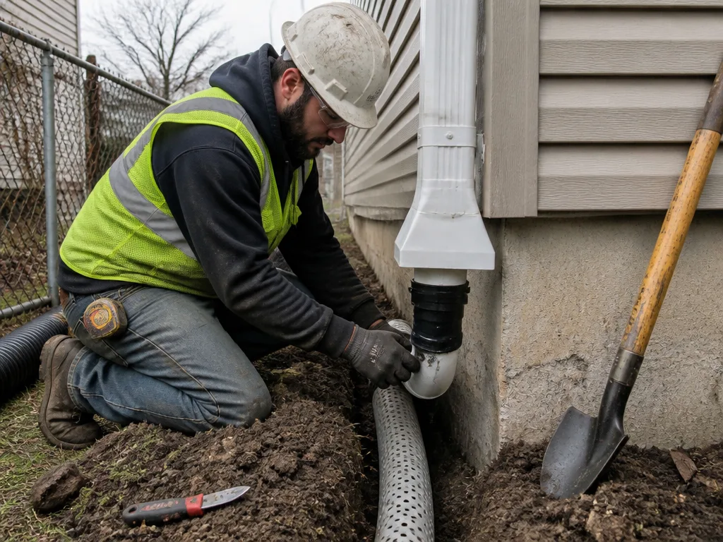 French Drain Tie-In
