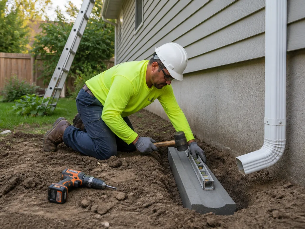Splash Block Installation